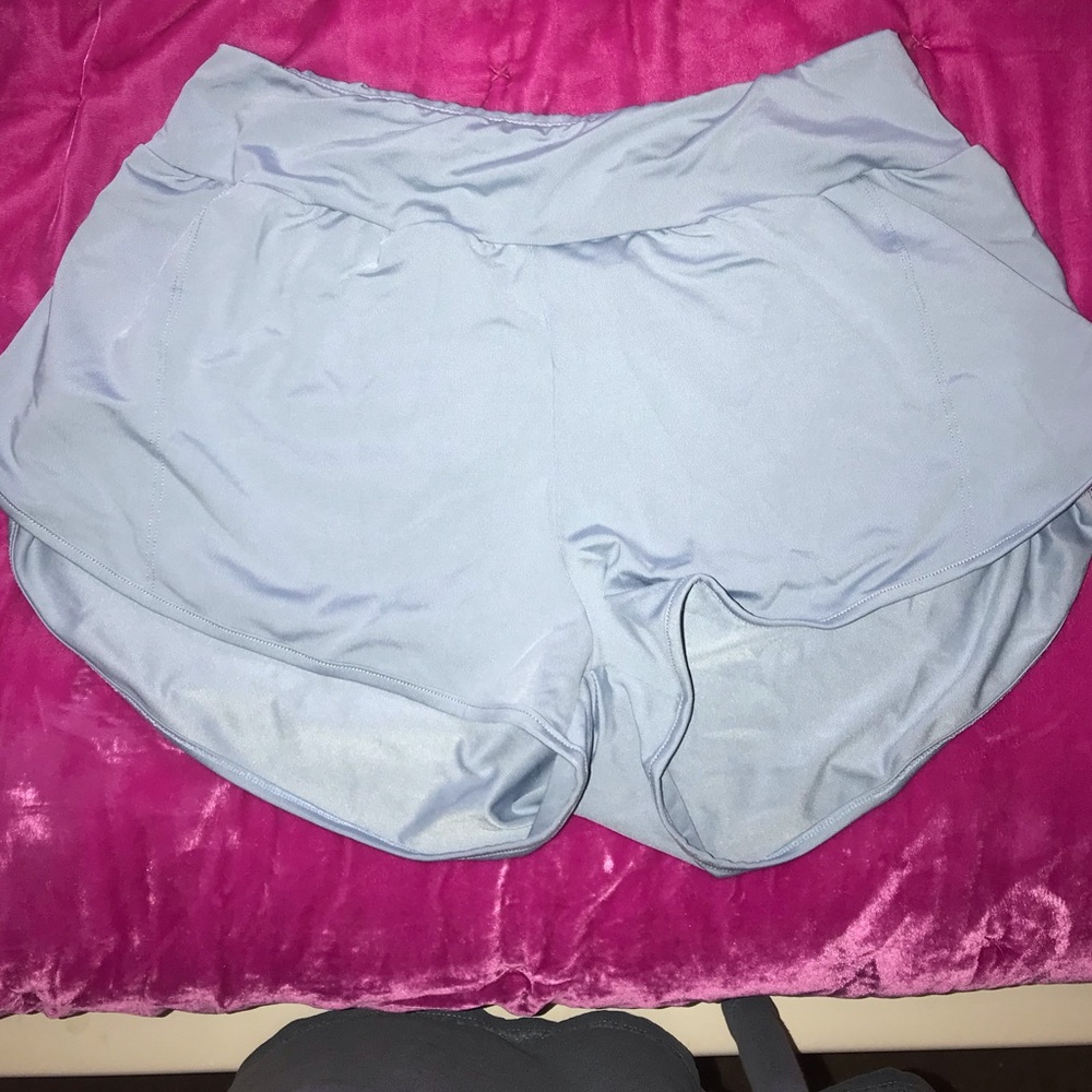 blue shorts